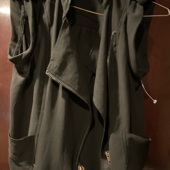 Zip front blouse black - Picture 1 of 2